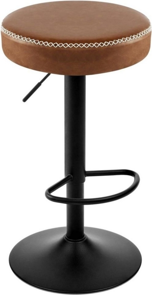 EUGAD Barhocker (1 St), drehbar, höhenverstellbar, Metallgesetll, Vintage-Kunstleder