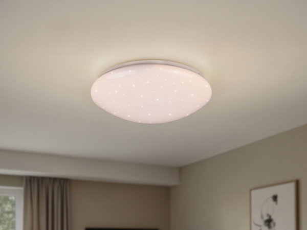 LED Deckenleuchte, Sparkle Dekor, dimmbar, CCT, 38 cm, LUKIDA