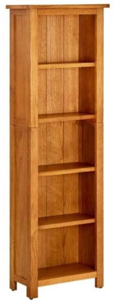 vidaXL Bücherregal 5 Fächer 45x22x140 cm Massivholz Eiche 331741