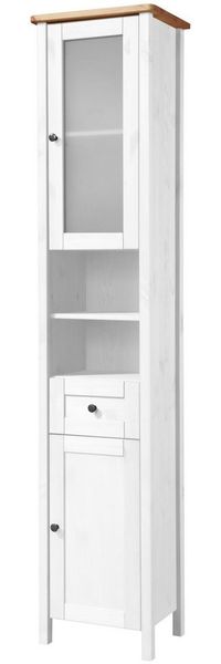 welltime Hochschrank Sylt Badmöbel im Landhaus-Stil, Breite 40 cm, aus Massivholz