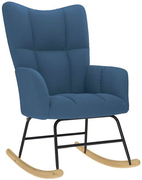 vidaXL Schaukelstuhl Blau Stoff 4016797