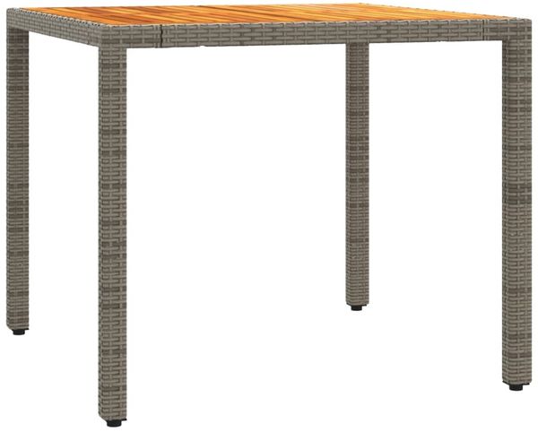 vidaXL 3-tlg. Garten-Essgruppe mit Kissen Grau Poly Rattan 3211872 Bild 4