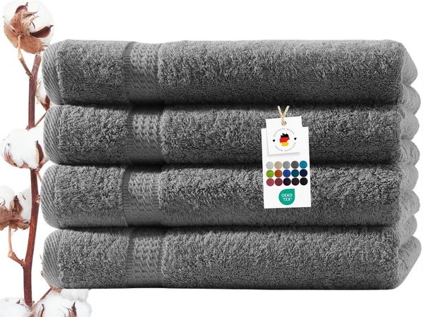 Carpe Sonno Handtuch Set 50x100 cm 100% Baumwolle Handtücher Set 500 g/m2 Frottier Handtuchset, Frottier (Spar-Set, 4-St), Extra Soft & Weich, Saugfähig, Schwer, Atmungsaktiv, schnell trocknend
