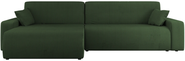 Ecksofa Pixalo L Cord Maxi mit Bettkasten und Schlaffunktion (Farbe: Poso 14)