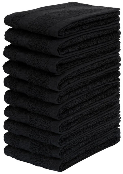 my home Waschlappen Vanessa, als Set und Serie erhältlich, 10 Seiftücher, 30x30cm, (Set, 10-St), Handtücher mit Bordüre, 100% Baumwolle, einfarbig, weich Bild 5