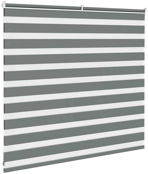 vidaXL Doppelrollo Dunkelgrau 160x100 cm Stoffbreite 155,9 cm Polyester 4014117 Bild 4