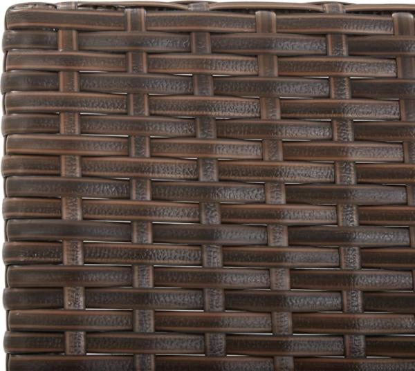 vidaXL Gartenbank mit Kissen, Polyrattan / Stahl braun / weiß, (130-176) x 70 x 80 cm Bild 8