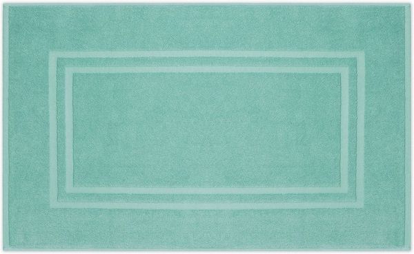 Lavea Badematte Bali Badvorleger Duschvorleger 50x80cm, Badteppich, Höhe 20 mm, Walkfrottee, mit Bordüre, plegeleicht, beidseitig nutzbar, strapazierfähig, Bio-Baumwolle, rechteckig, 1-tlg, Handtuch 850 g/m² Frottierqualität, saugstark, GOTS-zertifiziert