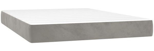 vidaXL Taschenfederkernmatratze Mittel Hellgrau 140x200x20 cm Samt 347808 Bild 2