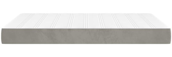 vidaXL Taschenfederkernmatratze Mittel Hellgrau 140x200x20 cm Samt 347808 Bild 4