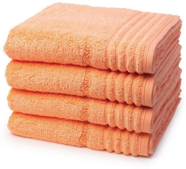 Vossen Vienna Style Supersoft 4 tlg. Frottier-Set - 4 X Handtuch (50 X 100cm) - 620 g/m2 - Apricot