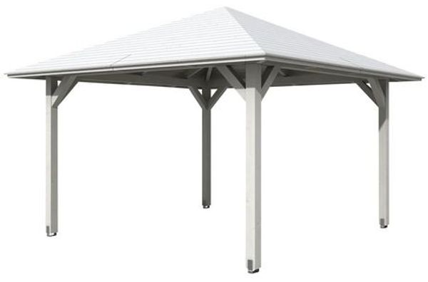 SKANHOLZ Pavillon, Zeltdach, viereckig, BxT: 439x439 cm weiß Gartenpavillon