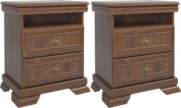 Nachttisch-Set ""Kora"" 2-teilig Nachtkonsolen 58cm samoa King rustikal