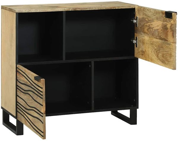 Sideboard, Kommode Braun 80 x 33 x 75 cm massives Mangoholz