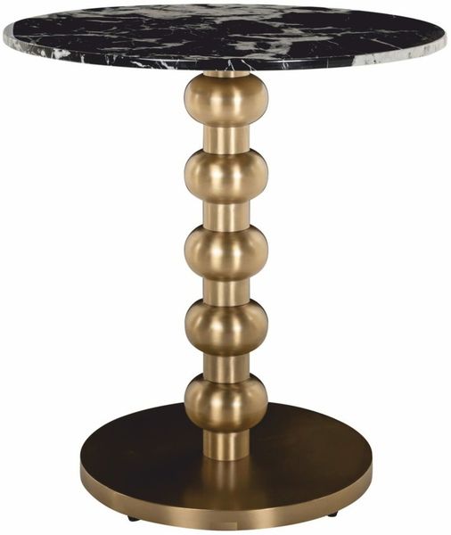 Casa Padrino Luxus Bistrotisch Schwarz / Gold H. 76 cm - Luxus Bar Möbel