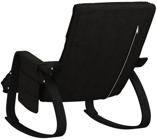 vidaXL Schaukelstuhl Schwarz Stoff 351080 Bild 5