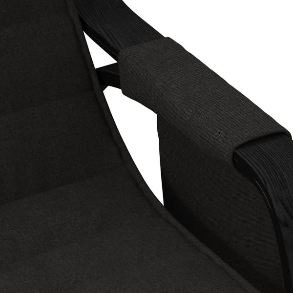 vidaXL Schaukelstuhl Schwarz Stoff 351080 Bild 6
