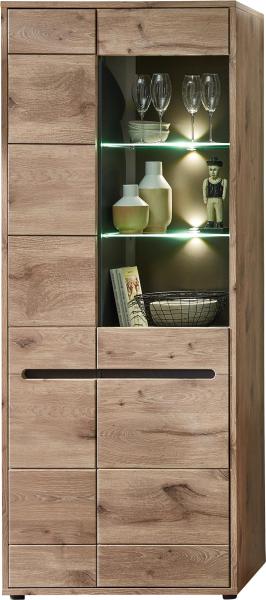 Vitrine BELLANO Viking Oak Nature mit LED