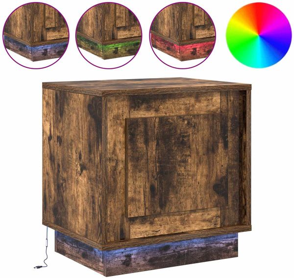 vidaXL Nachttisch Geräucherte Eiche 44 x 34,5 x 45 cm Holzwerkstoff 869570 Bild 2