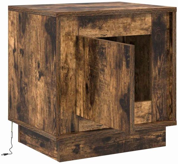 vidaXL Nachttisch Geräucherte Eiche 44 x 34,5 x 45 cm Holzwerkstoff 869570 Bild 6