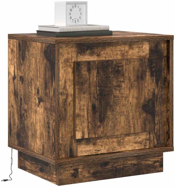 vidaXL Nachttisch Geräucherte Eiche 44 x 34,5 x 45 cm Holzwerkstoff 869570 Bild 3