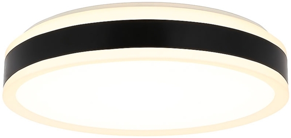 LED Deckenleuchte, schwarz weiß, dimmbar, D 50 cm