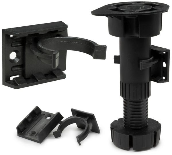 Prima-Online Tischbein Verstellbare Möbelbeine 95-165 mm Möbelfuß Kunststoff stabil schwarz