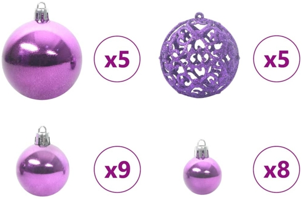 vidaXL Künstlicher klappbarer Weihnachtsbaum Grün und Weiß 120 cm 3395583 Bild 7