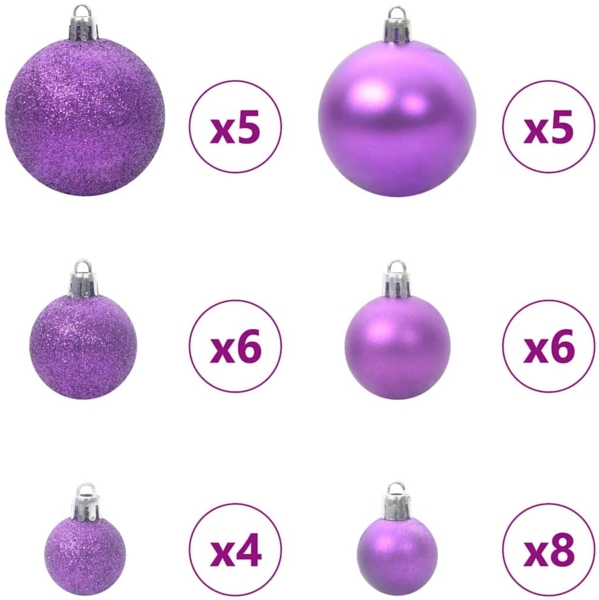 vidaXL Künstlicher klappbarer Weihnachtsbaum Grün und Weiß 120 cm 3395583 Bild 6