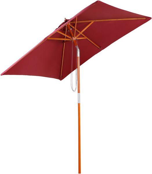 Sonnenschirm 200 x 150 x 235 cm, faltbarer Gartenschirm, 3-fach verstellbar, rechteckiger Strandschirm, wasserabweisend und UV-beständig, verrottungsfest