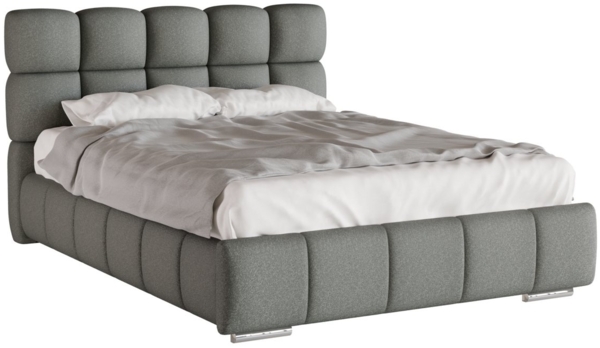 PANDA MÖBEL GmbH Polsterbett BLISS Luxus-Bett mit Lattenrost Wahl federkernmatraze, kokosmatratze, (Stabile Rahmenkonstruktion Metallrahmen), Ein Luxusbett in jeder Größe 140x200cm 160x200 cm 180x200cm Bild 1