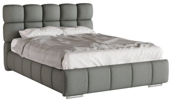 PANDA MÖBEL GmbH Polsterbett BLISS Luxus-Bett mit Lattenrost Wahl federkernmatraze, kokosmatratze, (Stabile Rahmenkonstruktion Metallrahmen), Ein Luxusbett in jeder Größe 140x200cm 160x200 cm 180x200cm Bild 4