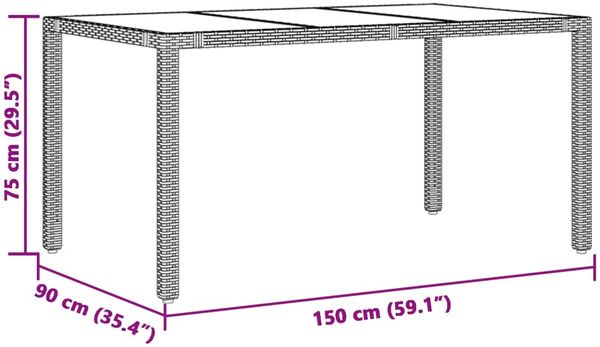 vidaXL 7-tlg. Garten-Bistro-Set mit Kissen Grau Poly Rattan 3276896 Bild 8