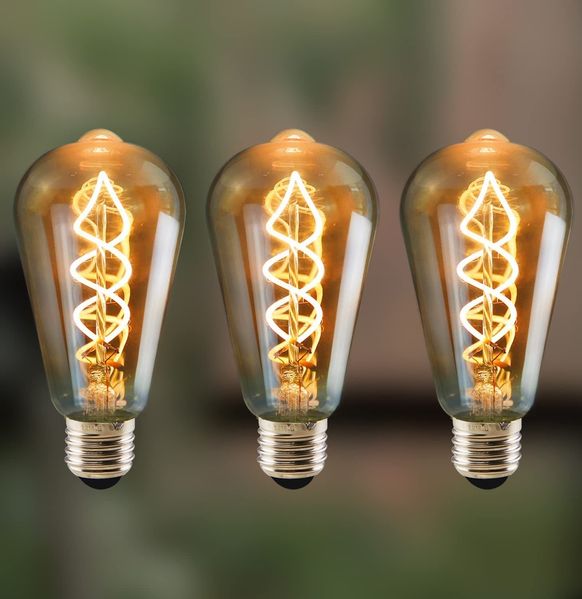 ZMH 3x LED Birne E27 Vintage Lampe ST64 Retro Birne Warmweiß 4W Glühfadenlampe 2200K