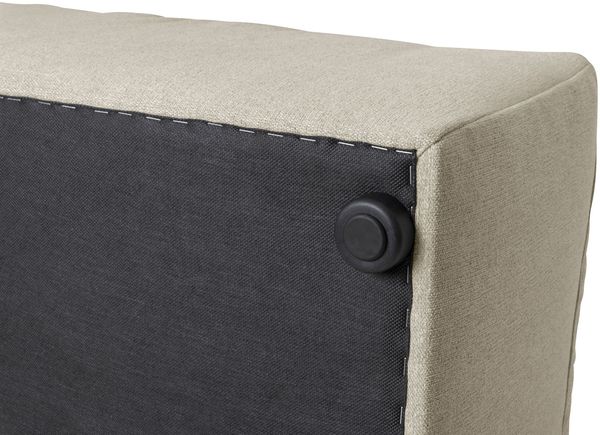 Ecksofa mit Hocker rechts Kattrina Flachgewebe creme Bild 6