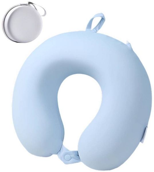Blusmart Reisekissen Nacken kissen U-förmiges mit Aufbewahrungstasche, Memory Foam Nackenschutz, 1-tlg, Flugzeug kissen faltbare, für Reise kissen cooles Nickerchen