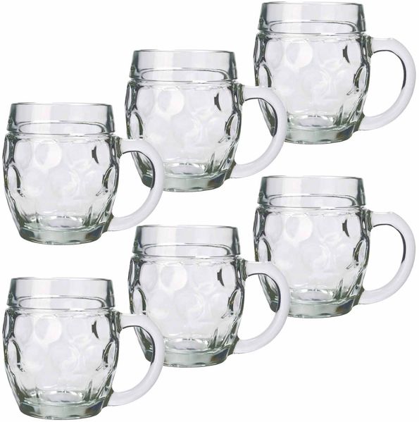 Stölzle Oberglas TÜBINGER Bierkrug 0,5 l (mit Schild) 6er Set
