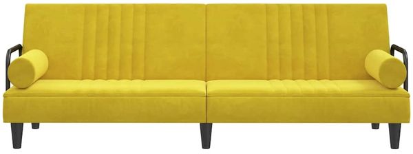 vidaXL Schlafsofa mit Armlehnen Gelb Samt 351899 Bild 4