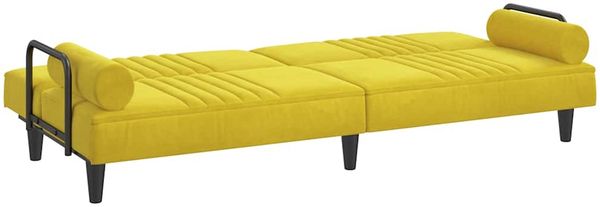 vidaXL Schlafsofa mit Armlehnen Gelb Samt 351899 Bild 6