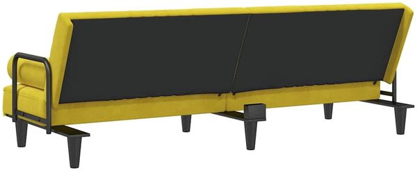 vidaXL Schlafsofa mit Armlehnen Gelb Samt 351899 Bild 7