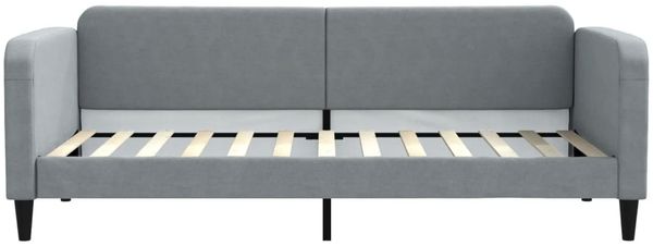 vidaXL Tagesbett Ausziehbar mit Schubladen Hellgrau 90x200 cm Stoff 3196852 Bild 7