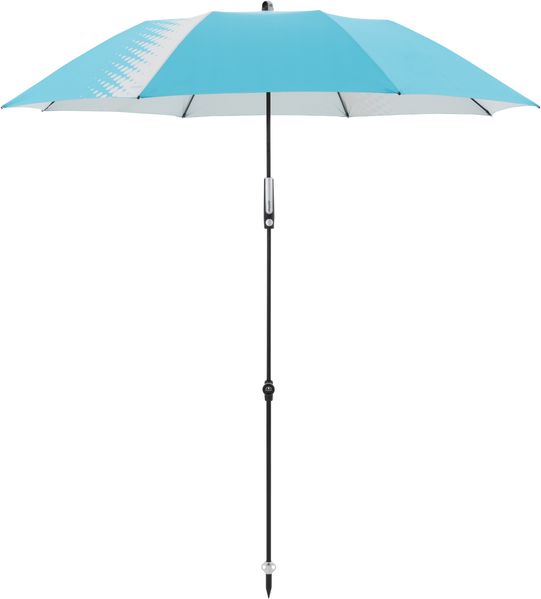 Doppler Sonnenschirm / Strandschirm "Expert 160 Manual Multi", hellblau / silber, 160 cm
