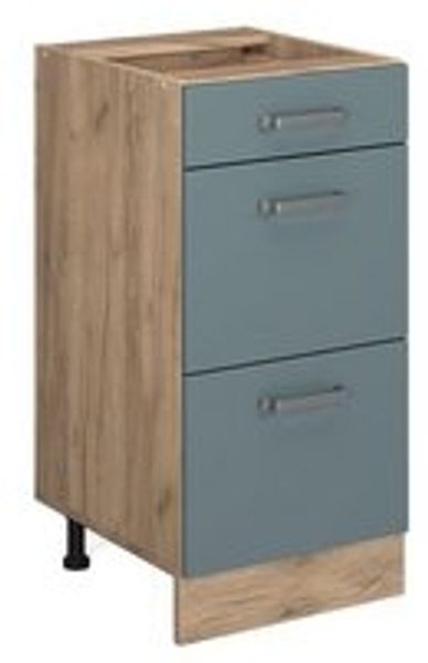 Küchenunterschrank R-Line Blau-Grau 40 cm mit Schubladen, ohne Arbeitsplatte Vicco Bild 6