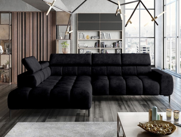 WOHNKLUSIV Ecksofa Ecksofa Venezia mit elektrischer Sitztiefenverstellung - Designsofa, mit Relaxfunktion Bild 1