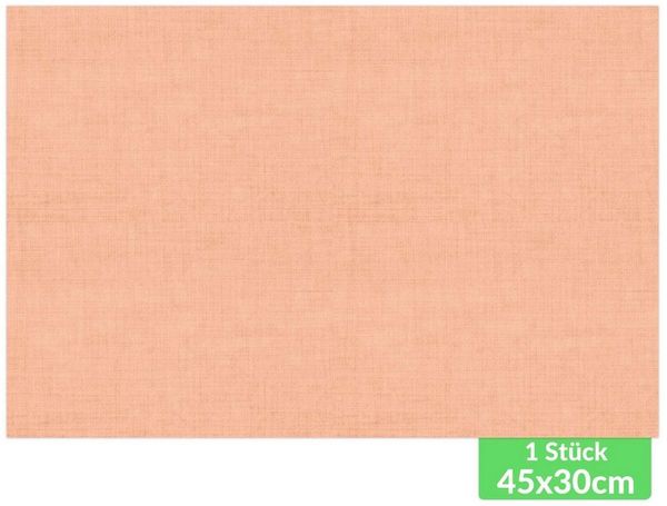ANRO Platzset DEIN Platzdeckchen Servierdeckchen Soft Tischset Tellerunterleger, (Einzelstück, 1-St, einzelverpackt), Glatt, leichte Narbung 45x30 cm Uni Leinen
