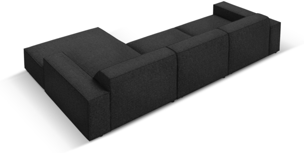 Micadoni Ecksofa Jodie 4-Sitzer Rechts Chenille Haga Schwarz Bild 4