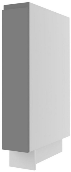 Apothekerunterschrank AVELLINO 15x50x82cm Metallauszug grifflos Farbe: weiß Acryl Hochglanz / weiß (AV-D15/cargo)