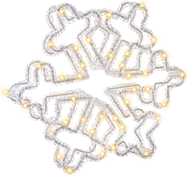 Gartendekoration LED SILVERAN Schneeflocke 28 cm Weiß