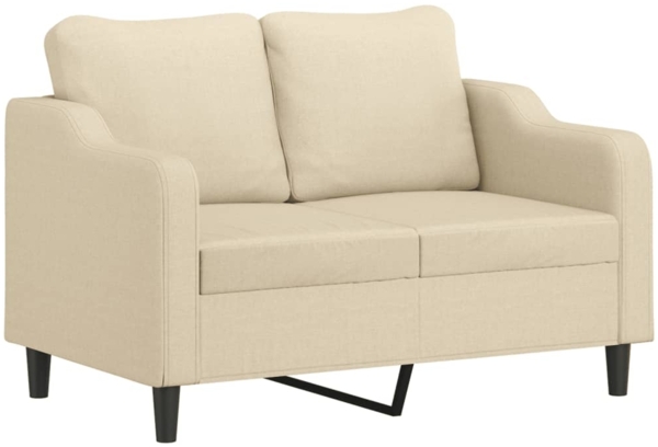 vidaXL 3-tlg. Sofagarnitur mit Kissen Creme Stoff 3201828 Bild 2