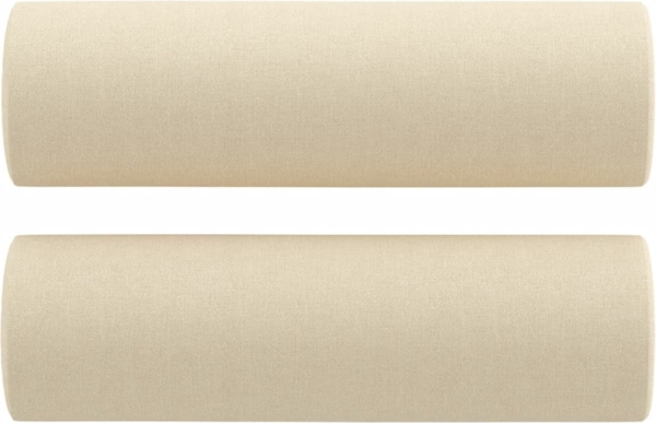 vidaXL 3-tlg. Sofagarnitur mit Kissen Creme Stoff 3201828 Bild 6